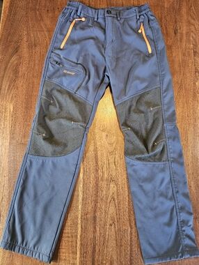 AOKEDA Womens Outdoor Waterproof Hiking Sport Pants Blue And Gray Size XXL